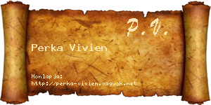Perka Vivien névjegykártya